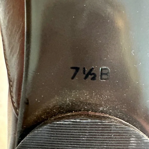 Talbots Leather Ballet Flats Shoes Size 7.5 Cognac Brown Crest Classic Preppy - Picture 9 of 12